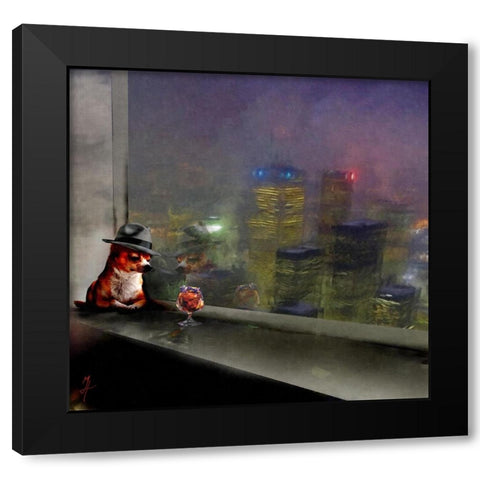 Thedog Father Black Modern Wood Framed Art Print with Double Matting by Murray Henderson Fine Art