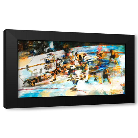 Bobby Scores 1 Black Modern Wood Framed Art Print with Double Matting by Murray Henderson Fine Art