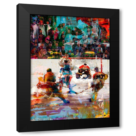 Jouque 2 Black Modern Wood Framed Art Print with Double Matting by Murray Henderson Fine Art