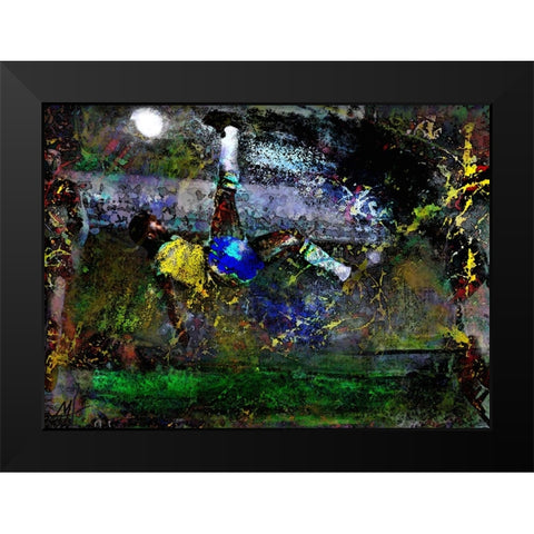 Pele Black Modern Wood Framed Art Print by Murray Henderson Fine Art