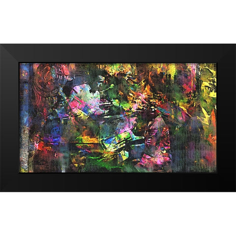 Play It Again Samprint Black Modern Wood Framed Art Print by Murray Henderson Fine Art