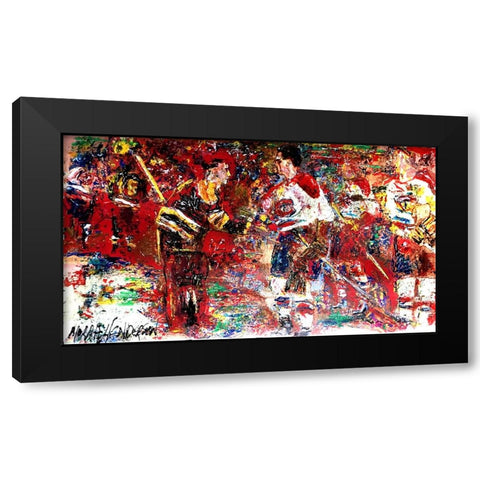 Rockets Handshake 1 Black Modern Wood Framed Art Print by Murray Henderson Fine Art