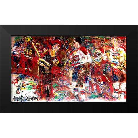 Rockets Handshake 1 Black Modern Wood Framed Art Print by Murray Henderson Fine Art