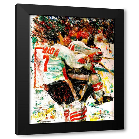 The Goal 72 1 Black Modern Wood Framed Art Print by Murray Henderson Fine Art