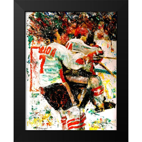 The Goal 72 1 Black Modern Wood Framed Art Print by Murray Henderson Fine Art
