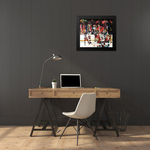 USA Maricle On Ice Black Modern Wood Framed Art Print by Murray Henderson Fine Art