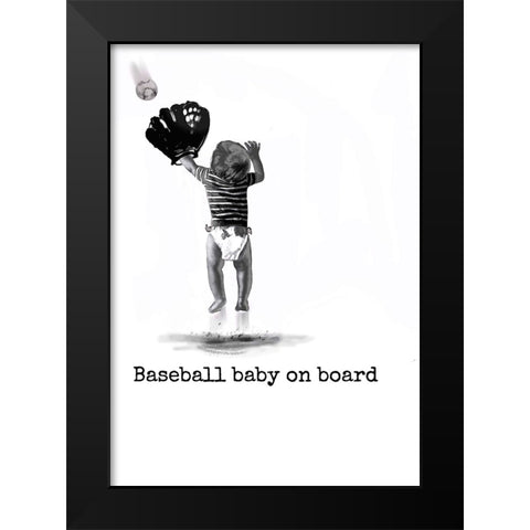 Baby Base 1 Black Modern Wood Framed Art Print by Murray Henderson Fine Art