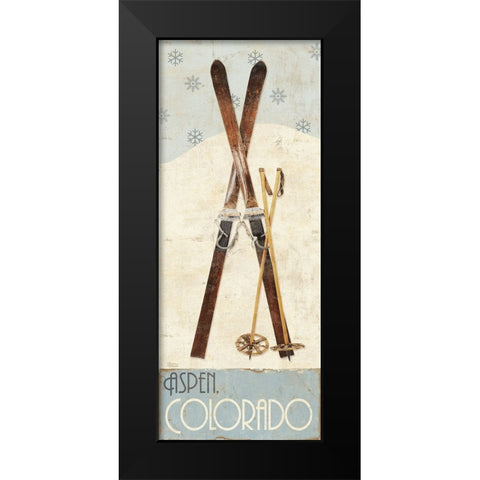 Ski Aspen I Black Modern Wood Framed Art Print by Sparx Studio