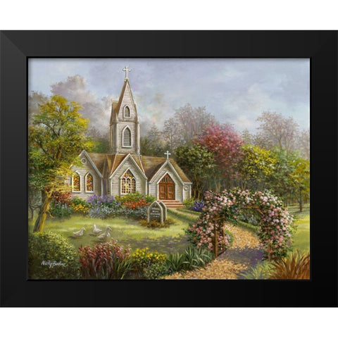 Worship in its Glory Black Modern Wood Framed Art Print by Boehme, Nicky