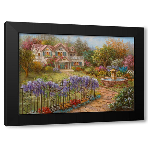 Springtime Hideaway Black Modern Wood Framed Art Print by Boehme, Nicky