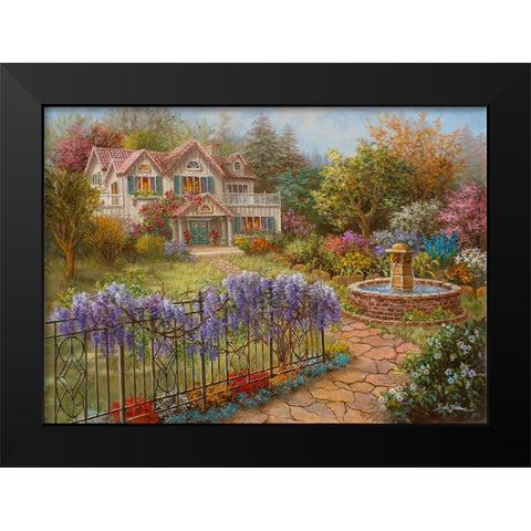 Springtime Hideaway Black Modern Wood Framed Art Print by Boehme, Nicky