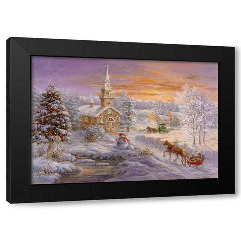 Holiday Worship Black Modern Wood Framed Art Print by Boehme, Nicky