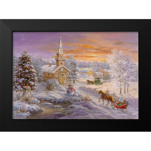 Holiday Worship Black Modern Wood Framed Art Print by Boehme, Nicky