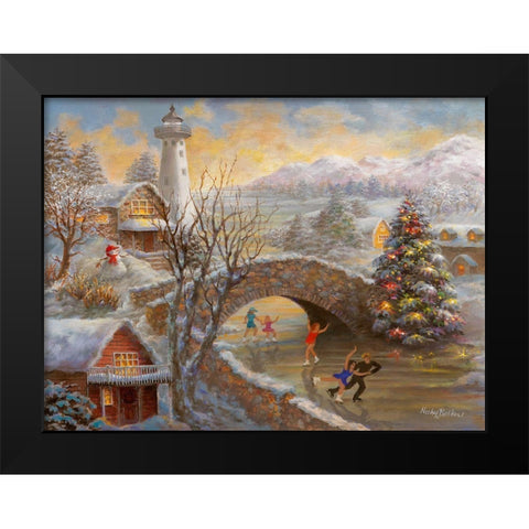 The Joyous Season Black Modern Wood Framed Art Print by Boehme, Nicky