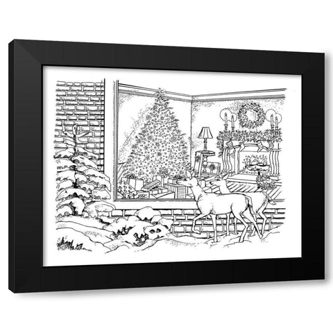 Holiday 1 Black Modern Wood Framed Art Print by Boehme, Nicky