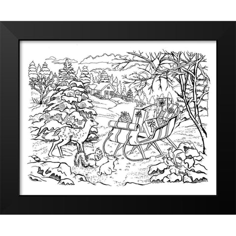 Holiday 2 Black Modern Wood Framed Art Print by Boehme, Nicky