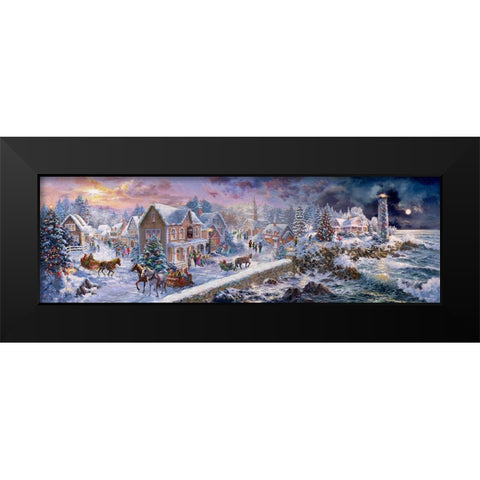 Holiday at Seaside Black Modern Wood Framed Art Print by Boehme, Nicky