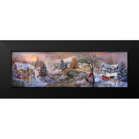 To Grandmaâ€™s House We Go Black Modern Wood Framed Art Print by Boehme, Nicky