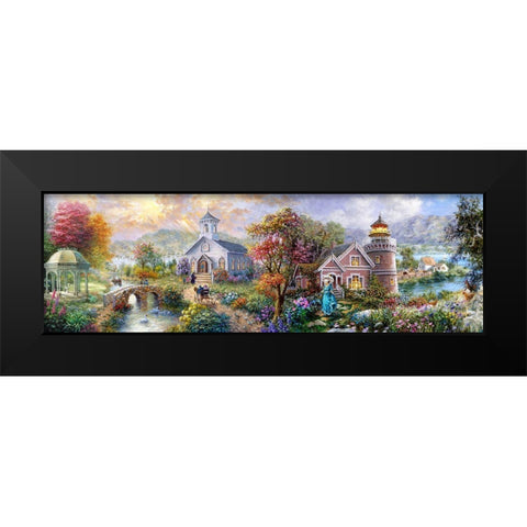 Sunday Morning in Spring Black Modern Wood Framed Art Print by Boehme, Nicky