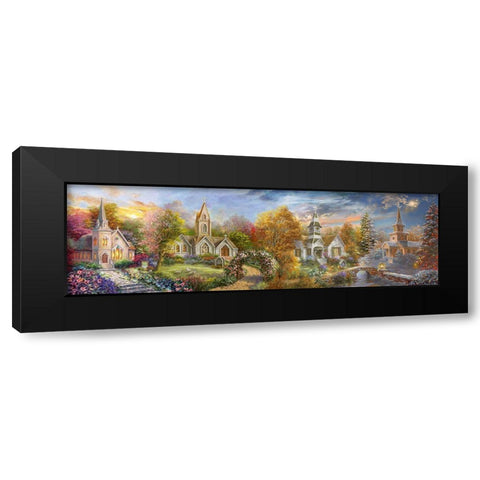 A Church for all Seasons Black Modern Wood Framed Art Print by Boehme, Nicky