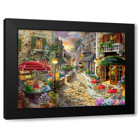 Early Evening in Avola Black Modern Wood Framed Art Print with Double Matting by Boehme, Nicky