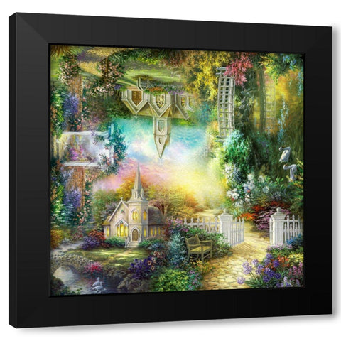 Take Me To Church Black Modern Wood Framed Art Print with Double Matting by Boehme, Nicky