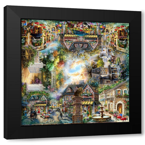 Taking it to the Streets Black Modern Wood Framed Art Print by Boehme, Nicky