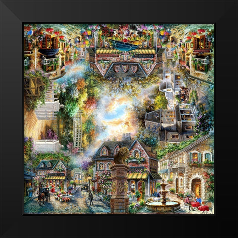 Taking it to the Streets Black Modern Wood Framed Art Print by Boehme, Nicky