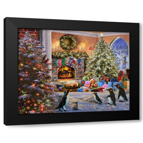 A Magical View to Christmas Black Modern Wood Framed Art Print with Double Matting by Boehme, Nicky