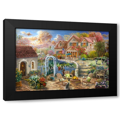 Backyard Retreat Black Modern Wood Framed Art Print with Double Matting by Boehme, Nicky