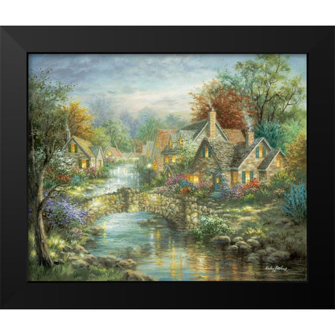 Stonehedge Bridge Black Modern Wood Framed Art Print by Boehme, Nicky