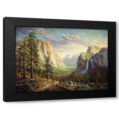Riding The Range Black Modern Wood Framed Art Print with Double Matting by Boehme, Nicky