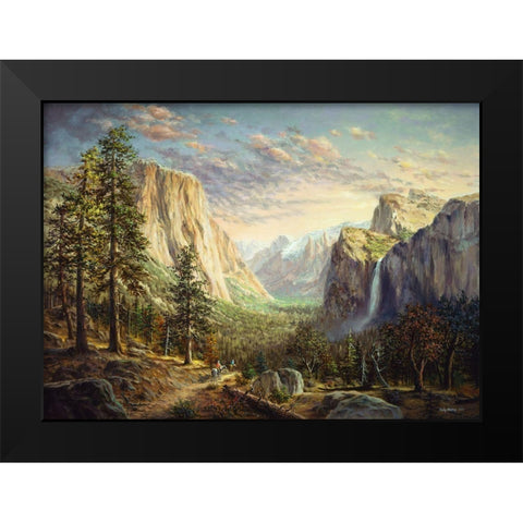 Riding The Range Black Modern Wood Framed Art Print by Boehme, Nicky