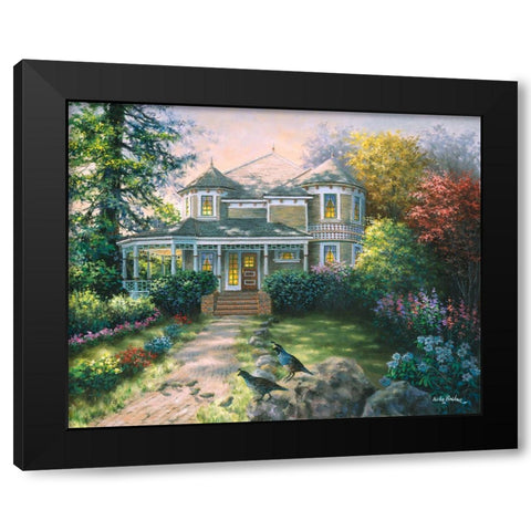 Victorian Interlude Black Modern Wood Framed Art Print by Boehme, Nicky