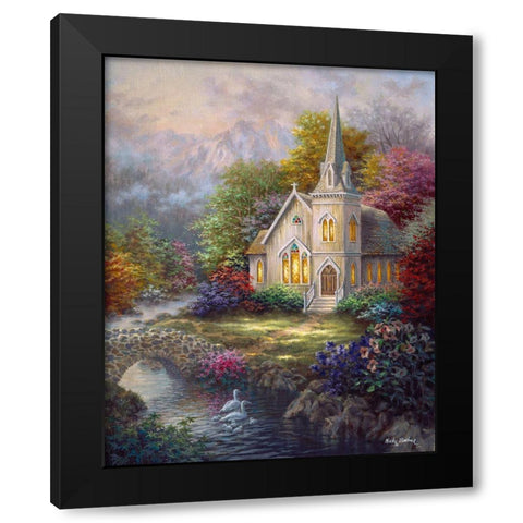 Serenity Black Modern Wood Framed Art Print by Boehme, Nicky