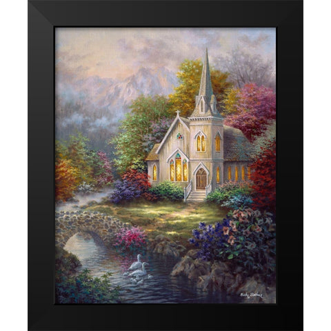 Serenity Black Modern Wood Framed Art Print by Boehme, Nicky