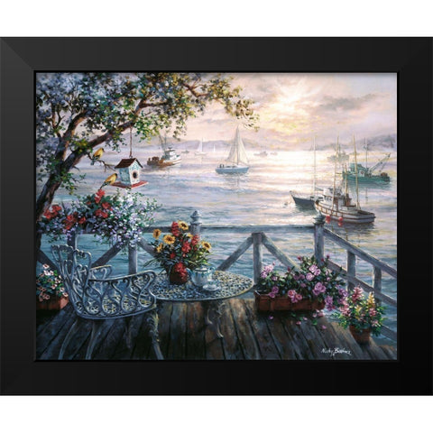 Treasures Of The Sea Black Modern Wood Framed Art Print by Boehme, Nicky
