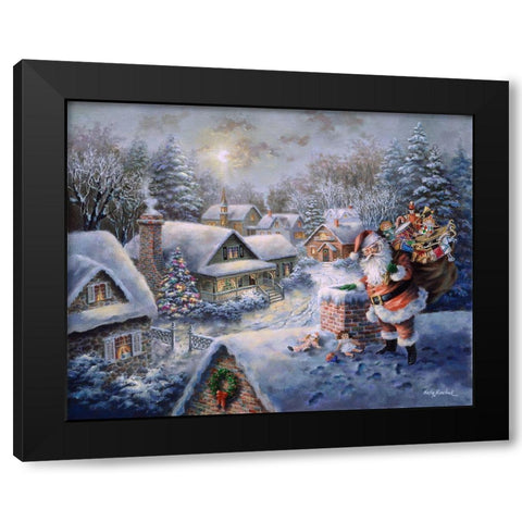 Bringing Joy And Happiness Black Modern Wood Framed Art Print with Double Matting by Boehme, Nicky