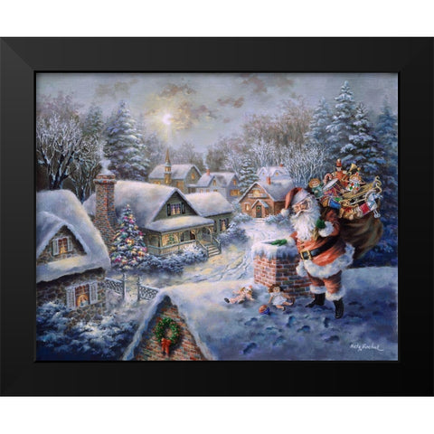 Bringing Joy And Happiness Black Modern Wood Framed Art Print by Boehme, Nicky