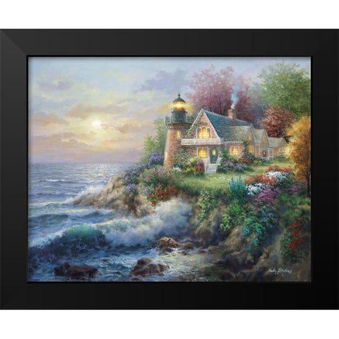 Guardian Of The Sea Black Modern Wood Framed Art Print by Boehme, Nicky