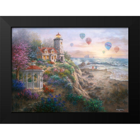 Charming Tranquility I Black Modern Wood Framed Art Print by Boehme, Nicky