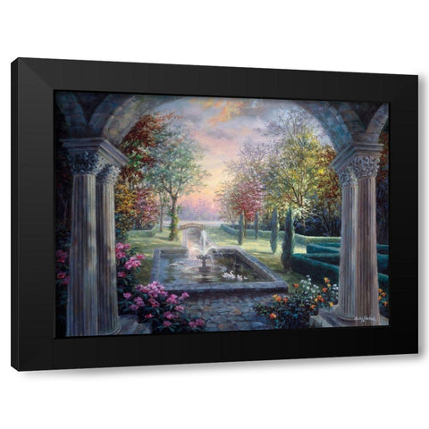Soulful Mediterranean Tranquility Black Modern Wood Framed Art Print by Boehme, Nicky