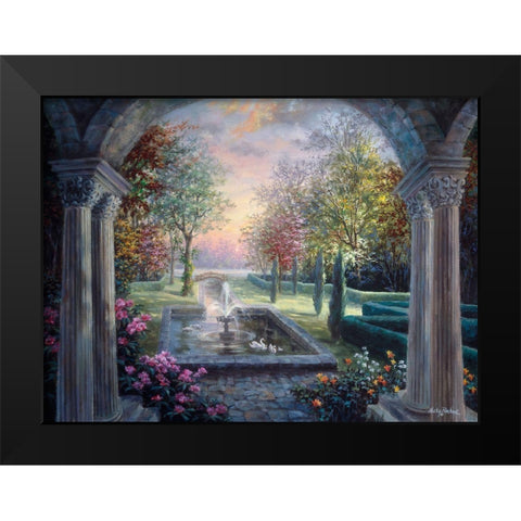 Soulful Mediterranean Tranquility Black Modern Wood Framed Art Print by Boehme, Nicky