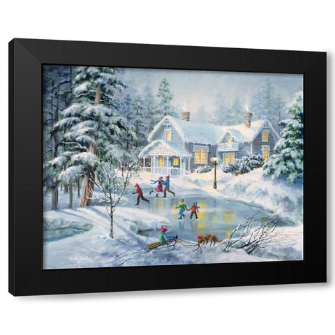 A Fine Winters Eve Black Modern Wood Framed Art Print by Boehme, Nicky