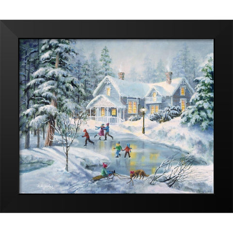 A Fine Winters Eve Black Modern Wood Framed Art Print by Boehme, Nicky