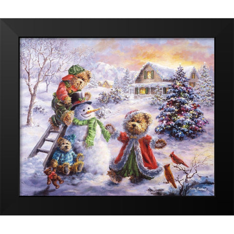 Fun Loving Merriment Black Modern Wood Framed Art Print by Boehme, Nicky