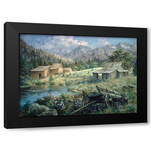 Country Black Modern Wood Framed Art Print with Double Matting by Boehme, Nicky