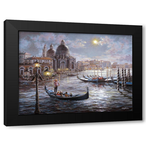Grand Canal Venice Black Modern Wood Framed Art Print with Double Matting by Boehme, Nicky