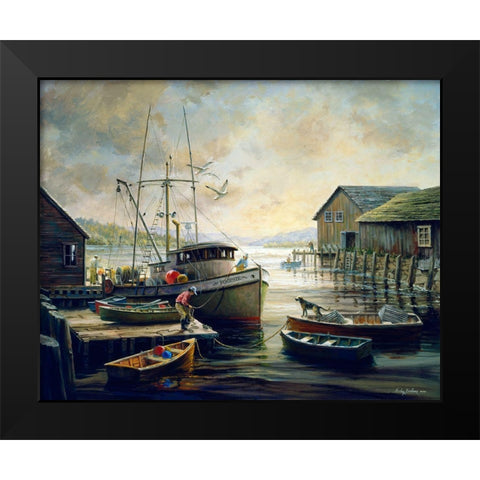 Anticipation Black Modern Wood Framed Art Print by Boehme, Nicky