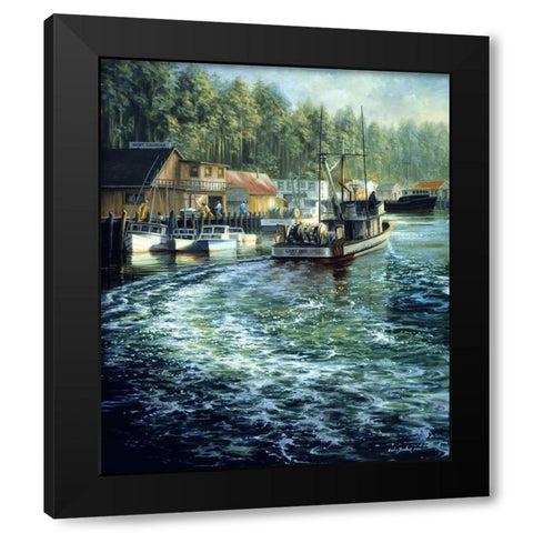 Dawn Patrol Black Modern Wood Framed Art Print with Double Matting by Boehme, Nicky